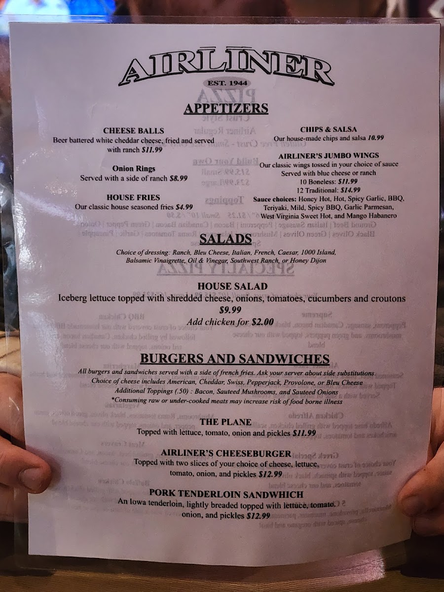 The Airliner Menu - Image 3